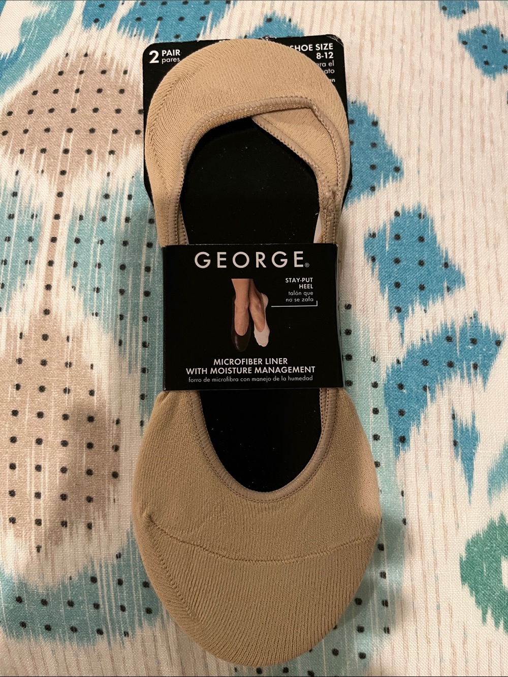 George Nude Microfiber No-Show Liner Socks - SET of TWO 2️⃣ PAIRS